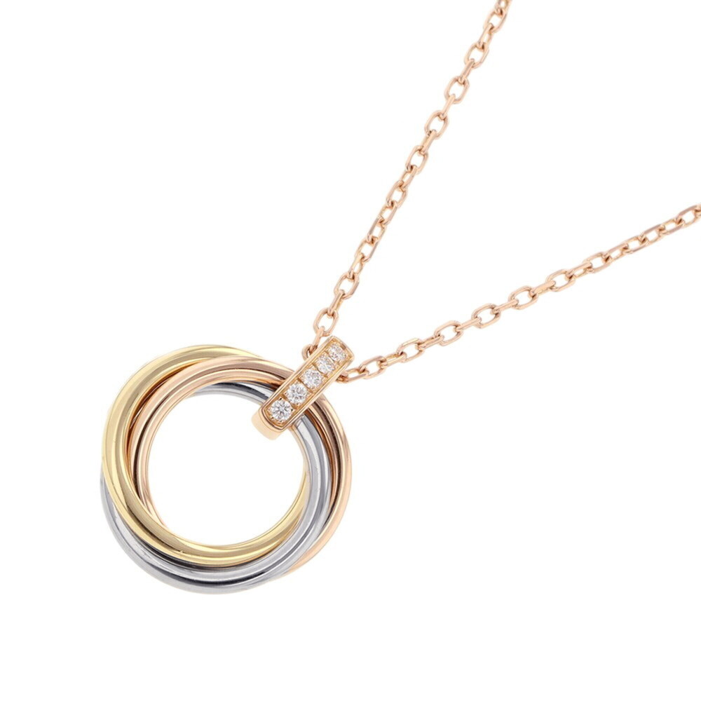 CARTIER 18k Gold Diamond Trinity Necklace